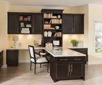 chocolate cabinets in a home office - kemper chocolate cabinets in a home office - kemper