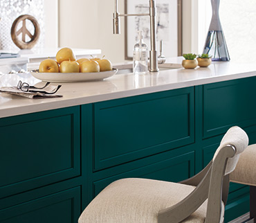 Green Kitchen Island