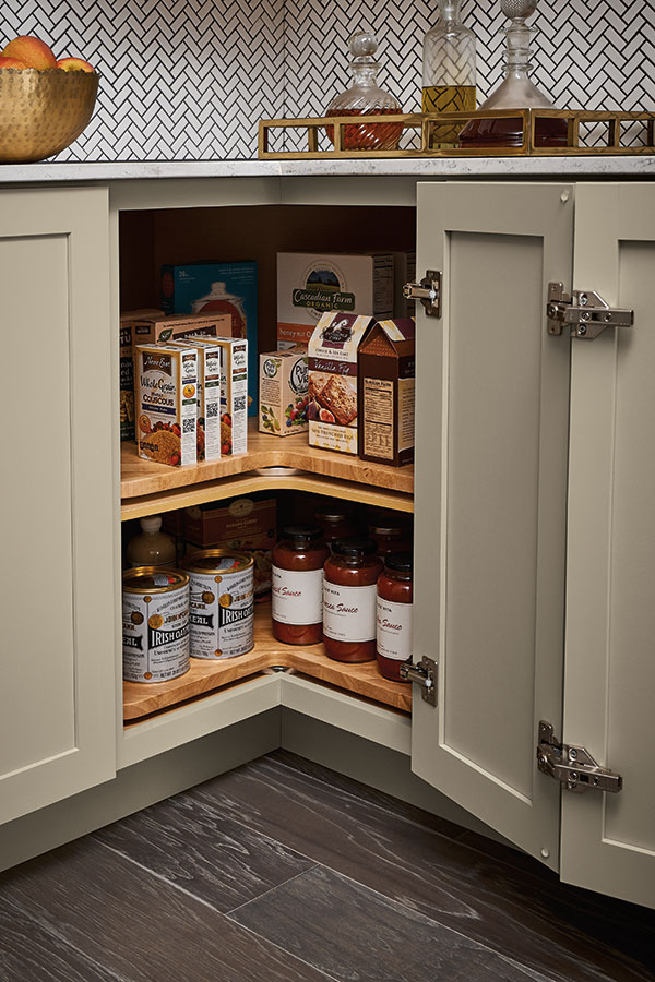 Three Drawer Corner Cabinet - Kemper Cabinetry