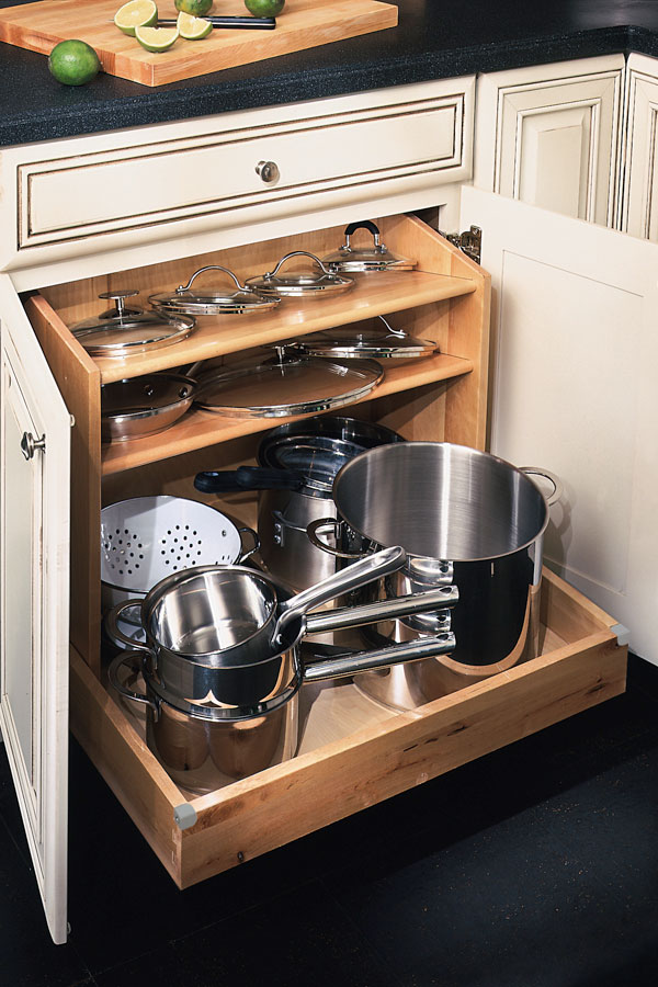 Pots and Pans Storage Pullout - Omega Cabinetry