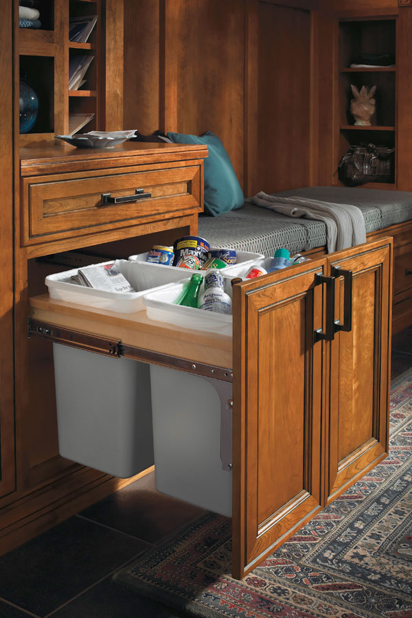 Recycling Trash Base Cabinet Kemper Cabinetry