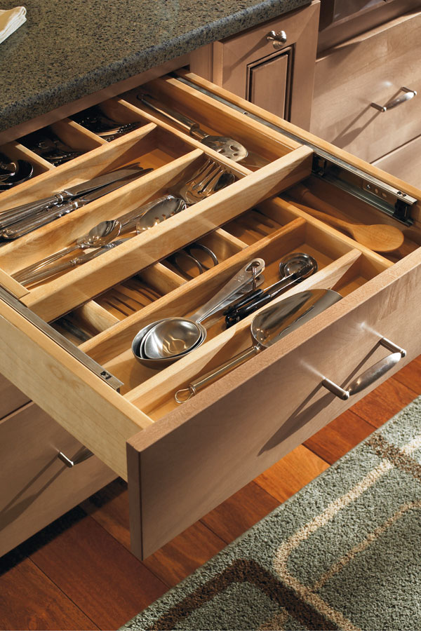 Two-Tiered Silverware Drawer Storage Insert - Independent Trays