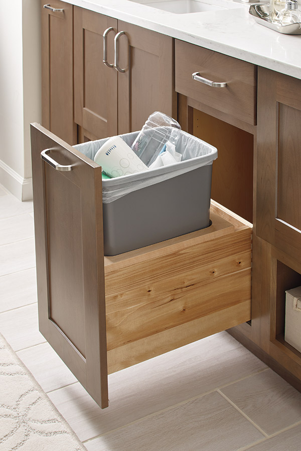 Vanity Wastebasket Cabinet Kemper Cabinetry