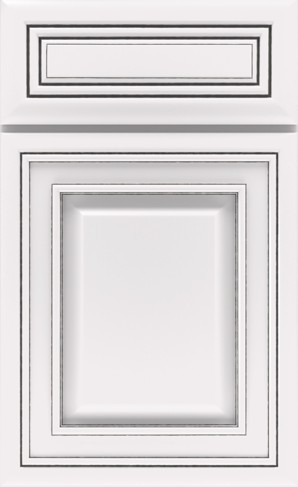 Grey Stone Detail Cabinet Glazing, White Cabinets With Gray Glaze