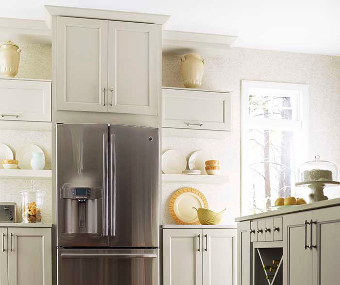 Painted Maple Cabinets in a Transitional Kitchen