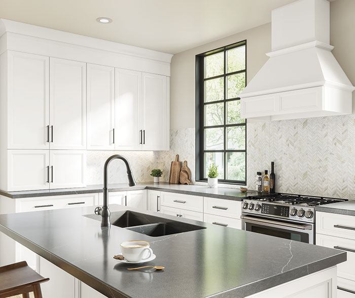 Transitional Brightest White Kitchen