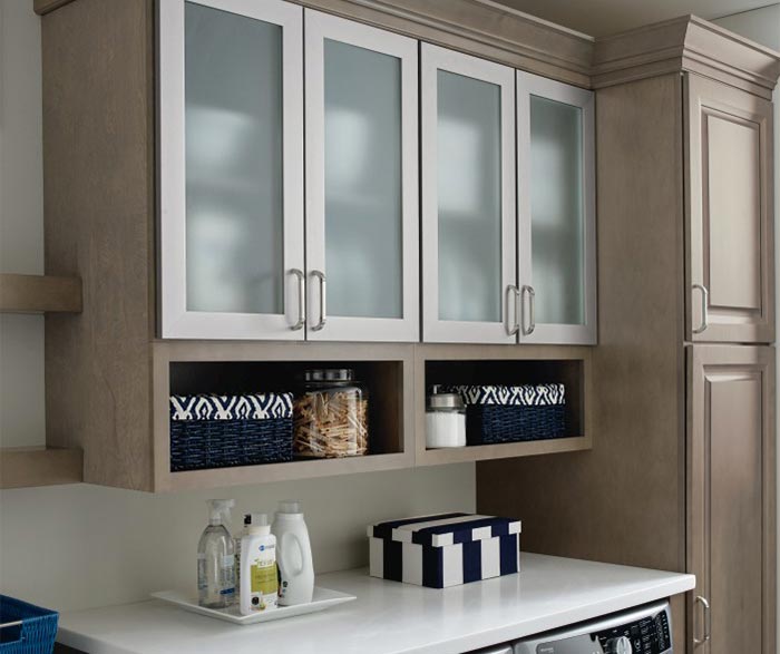 Aluminum Frame Cabinet Doors With Frost, Kitchen Cabinet With Frosted Glass Doors