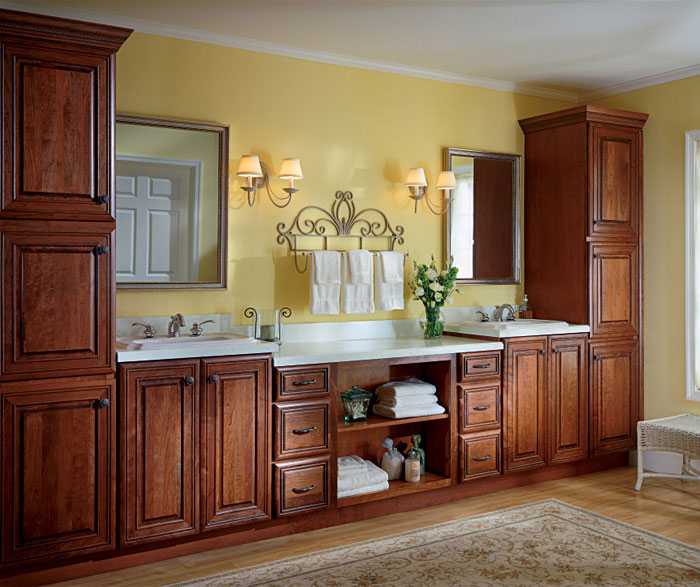  Cherry  Bathroom  Cabinets Kemper Cabinetry