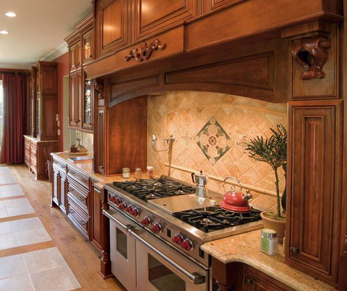 Cherry Cabinets in a Traditional Kitchen