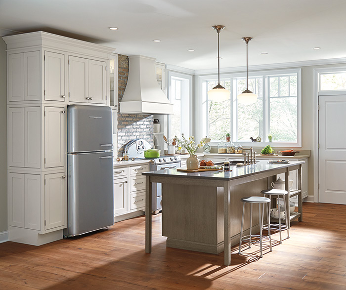 Light Kitchen With Inset Cabinet Doors Kemper Cabinets