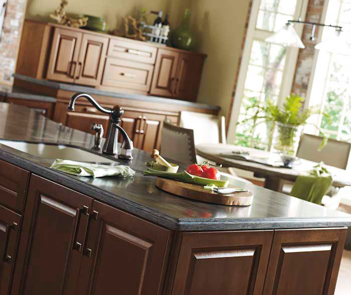 Dark Cherry Kitchen Cabinets