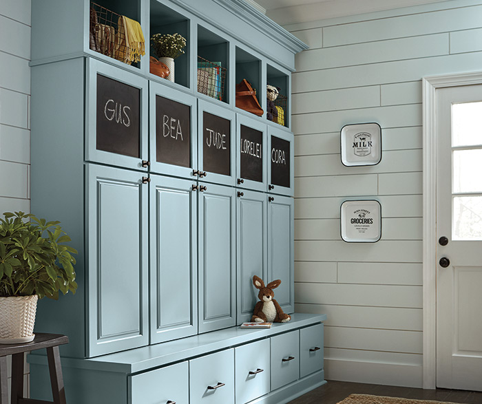 Useful Gray Kitchen & Interesting Aqua Island - 2 Cabinet Girls