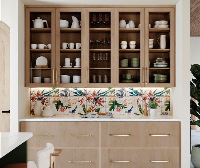 Frameless Cabinets with Two Tone Kitchen Island